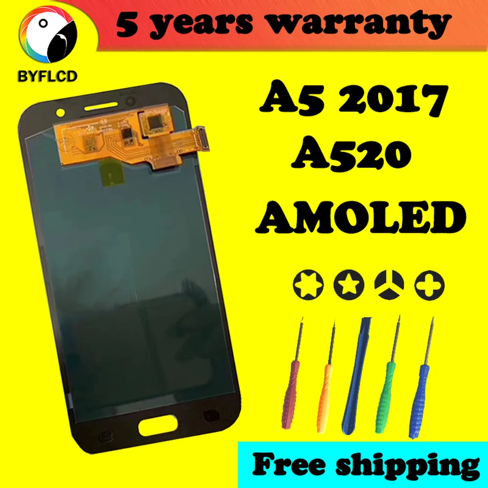 Оригинальный 5 2 &quotAMOLED дисплей для Samsung Galaxy A5 2017 экран Lcd samsung A520 A520F SM Замена