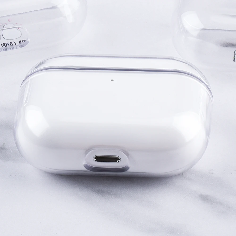 Прозрачный беспроводной чехол для зарядки наушников для Apple AirPods 1 2 3 Жесткий ПК Bluetooth коробка гарнитура прозрачный защитный чехол