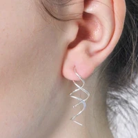 fashion simple 925 standard silver twist earrings wedding princess love