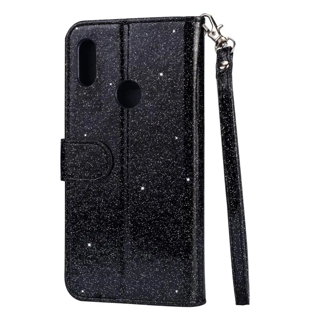 Luxury Zipper Wallet Leather Bling Case For Huawei Y6 2019 Honor 8A Stand Cover Coque | Мобильные телефоны и аксессуары