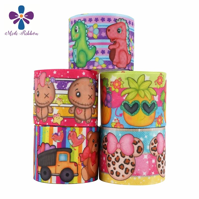 

Гавайская лента 7/8 дюйма 22 мм, 1 дюйм, 25 мм, 1-1/2 дюйма, 38 мм, эластичная лента, корсажная лента динозавра для банта ручной работы/украшения для в...