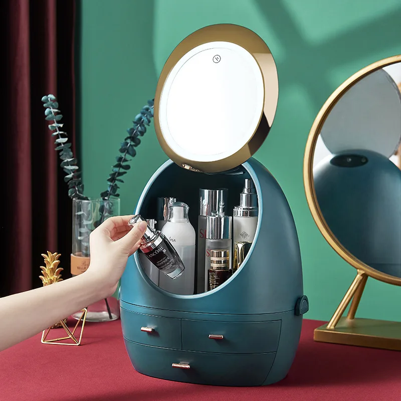 

Portable Led Light Make Up Storage Box Portable Organizer Drawer Make Up Storage Box Girl Jewelry Organizer Make Up Storage Box