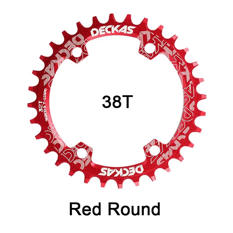 Round 38T Red JIANKUN IXF шатун MTB 104BCD цепь 170 мм горный велосипед цепь для дорожного велосипеда кольцо цикл кривошипный набор винт Нижний Кронштейн BB - Цвет: Round 38T Red