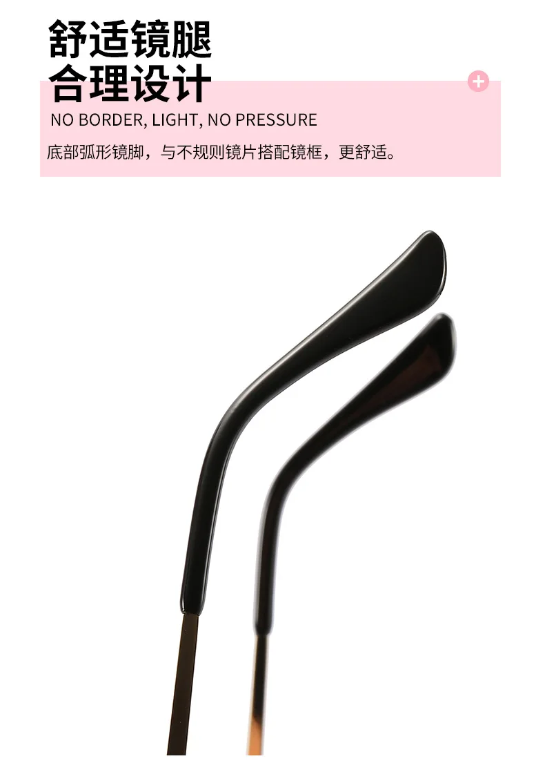 

Cateye Sunglasses Streetwear Eyewear Rimless Small Sun Glasses 2020 Brand Designer Narrow Mirror Shades Female Streetwear 8587