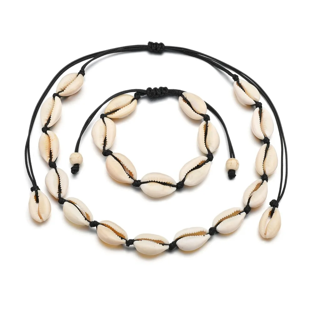 Женское пляжное ожерелье с ракушками подвеска из натуральной ракушки ручной