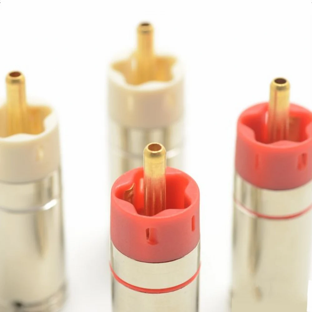 HIFI Качество Hifi DIY Позолоченные Tellurium медные/посеребренные разъемы динамики RCA