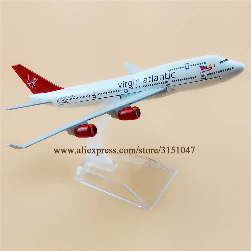 Модель самолета Air British Virgin Atlantic Airlines модель Боинг 747 B747 металлическая из сплава 16