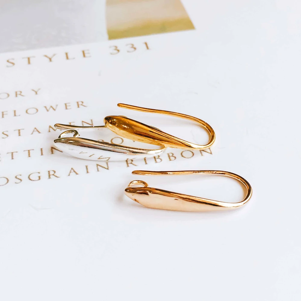 10 шт. позолоченные французские Серьги-крючки 9 х2 мм | Украшения и аксессуары