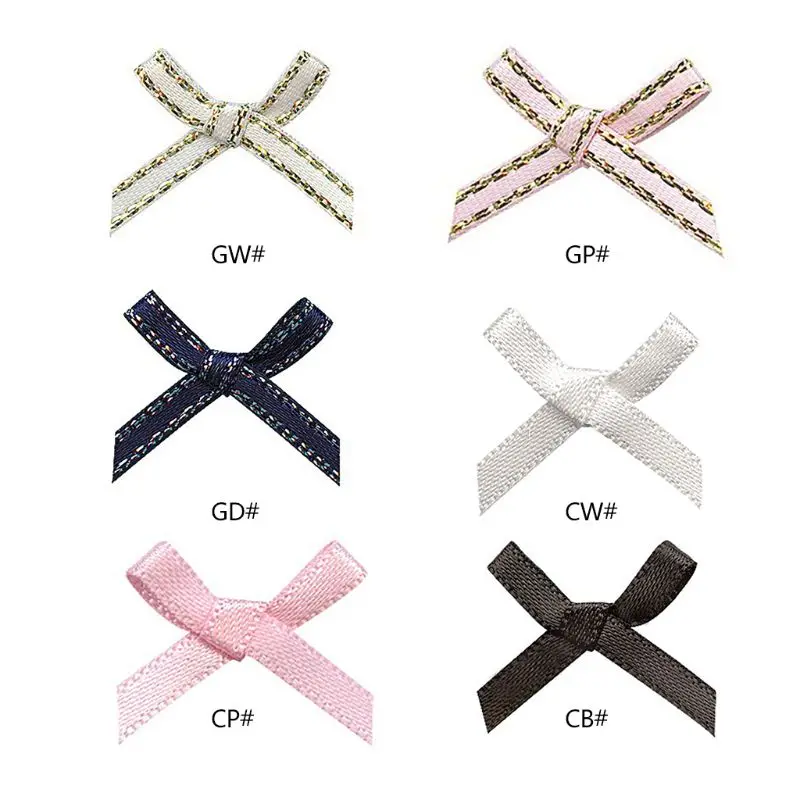 200 шт./упак. DIY ручной небольшие с бантом из ленты на каблуке высотой аппликация