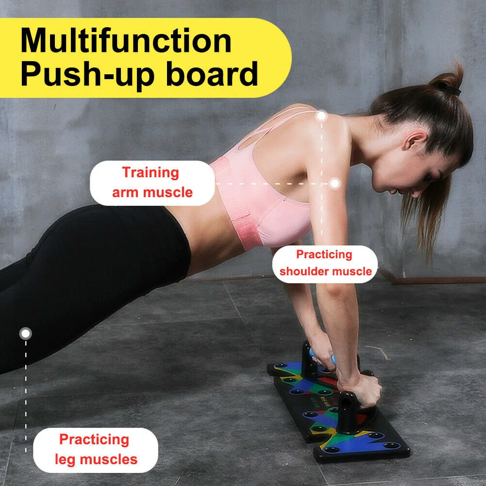 Складные 10 в 1 унисекс Бодибилдинг Фитнес Push Up стойка доска система новые стойки пуш-ап