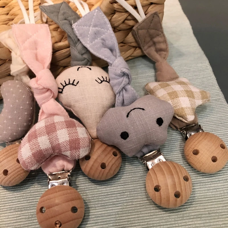 

1PC Baby Pacifier Chain Cotton Pacifier Clips Nipple Holder Baby Teething Chain M76C