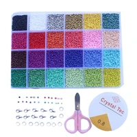24000pcs 24 grid 2mm glass seed beads for jewelry making opaque color diy crafts