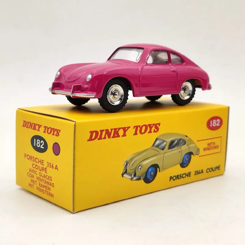 DeAgostini 1:43 Dinky Toys 182 для P ~ sche 356A Coupe розовые литые под давлением модели