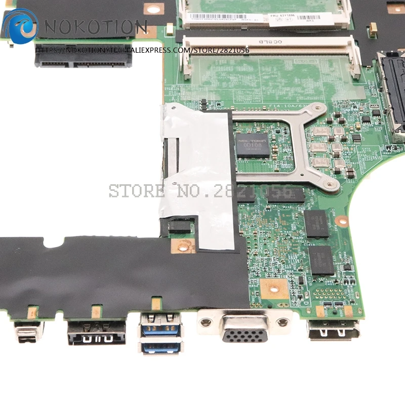 NOKOTION laptop Motherboard For LENOVO Thinkpad W510 Mainboard 63Y1896 63Y1551 63Y2022 75Y4115 08271-3 48.4CU14.0 QM57 core i7 | Компьютеры