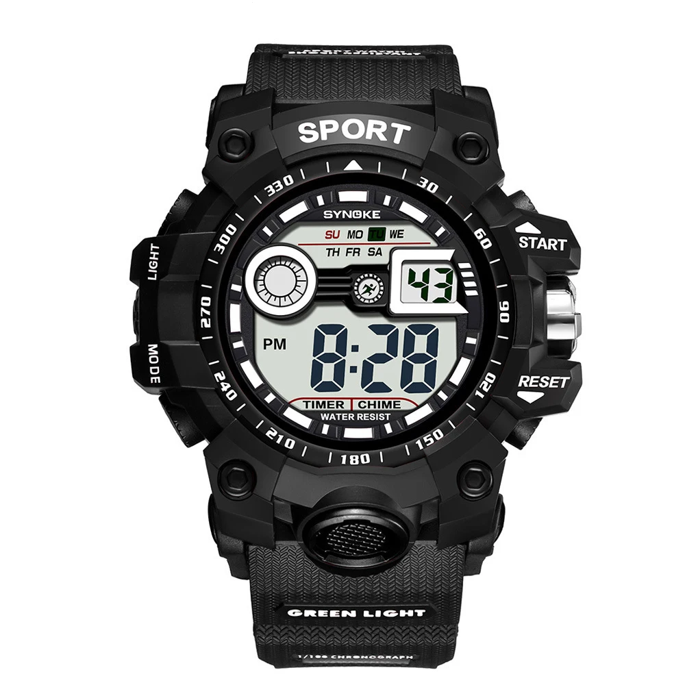 

New men's sports electronic watch multifunctional outdoor luminous men's sports waterproof watch large screen sports men's watch