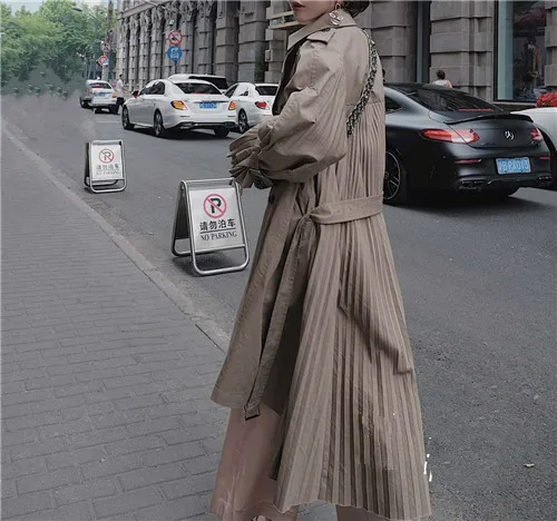 19 осенние длинные ветровки свободные женские пальто мода Moda Mujer одежда манто Туника Тренч Подиум Twotwinstyle
