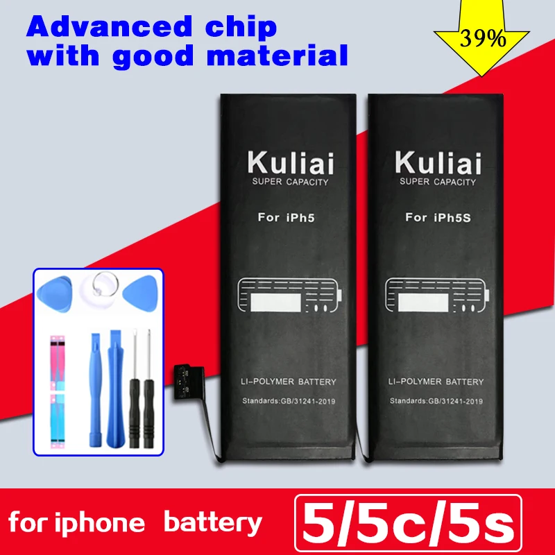 2019 Высококачественная батарея для iPhone 5 5S 5C сменный аккумулятор 0 циклов S