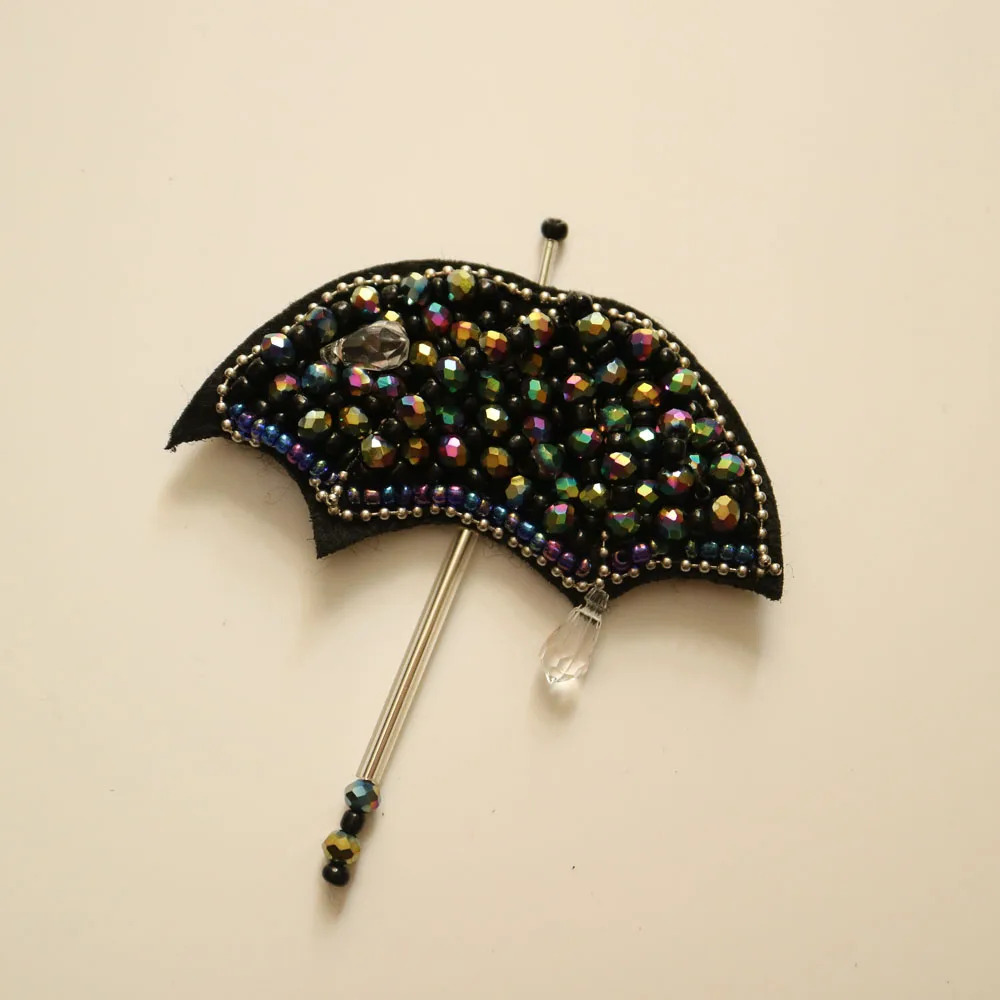 

DIY umbrella rhinestone beaded Patches for clothes Sew on sequins patch badge Applique embroidered parches bordados para