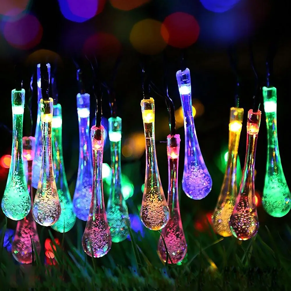 100 светодиодных солнечных струнных огней на открытом воздухе водонепроницаемое