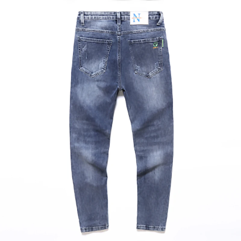 

Men's New Midweight Spring Autumn Jeans Denim Trousers Full Length Fashion Pants
