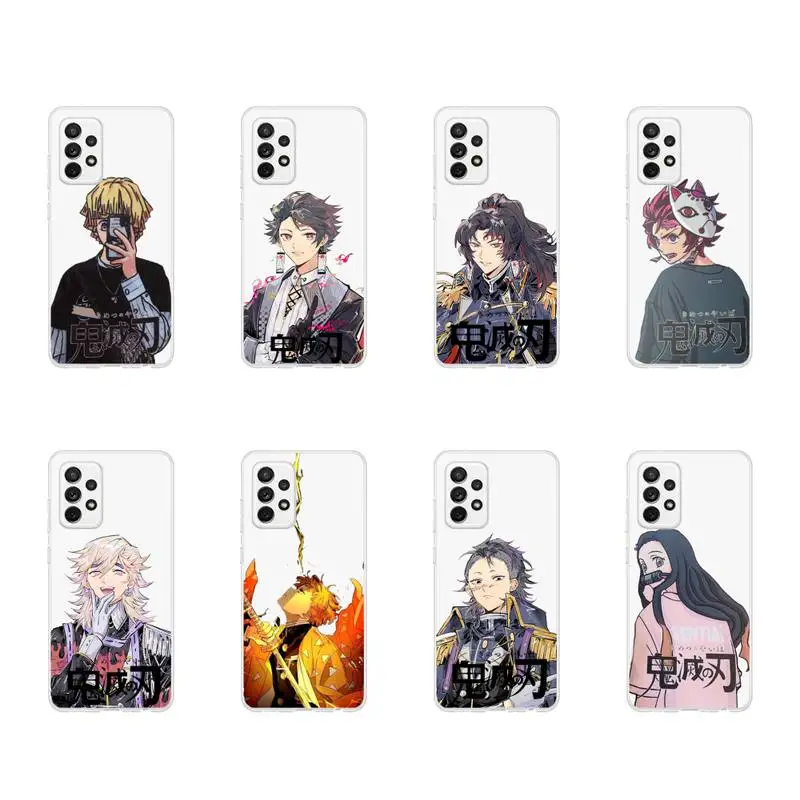 

Kimetsu No Yaiba anime Phone Case Transparent For Samsung Galaxy A S Note 9 10 51 50 71 70 80 20 21 30s ultra plus