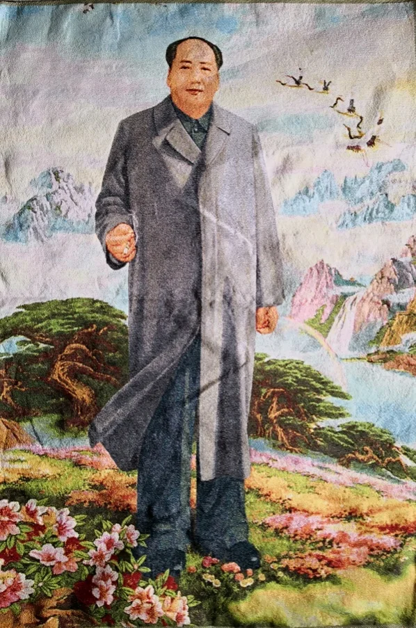 

36" China Embroidered Cloth Silk Great Leader Hairman Mao Mao Zedong Mural Home Decor Painting Wrcx163