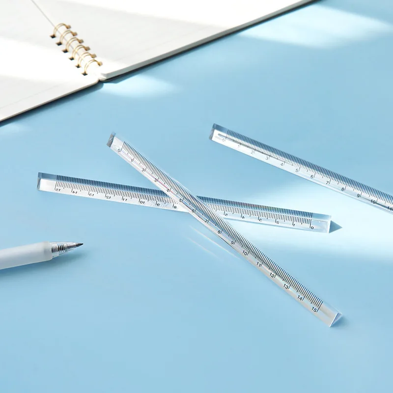 1 шт. прозрачная треугольная линейка 15 см |