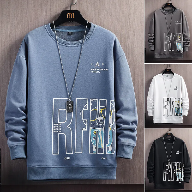 

Men's Causal Sweatshirts Mens Autumn and Winter Fashion Hooded Streetwear O-neck Pullover Men Hip Hop Style Tops