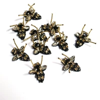10pcslot insect bee rhinestone beaded patches for clothing sew on sequin applique anime decorative parches for clothes backpack