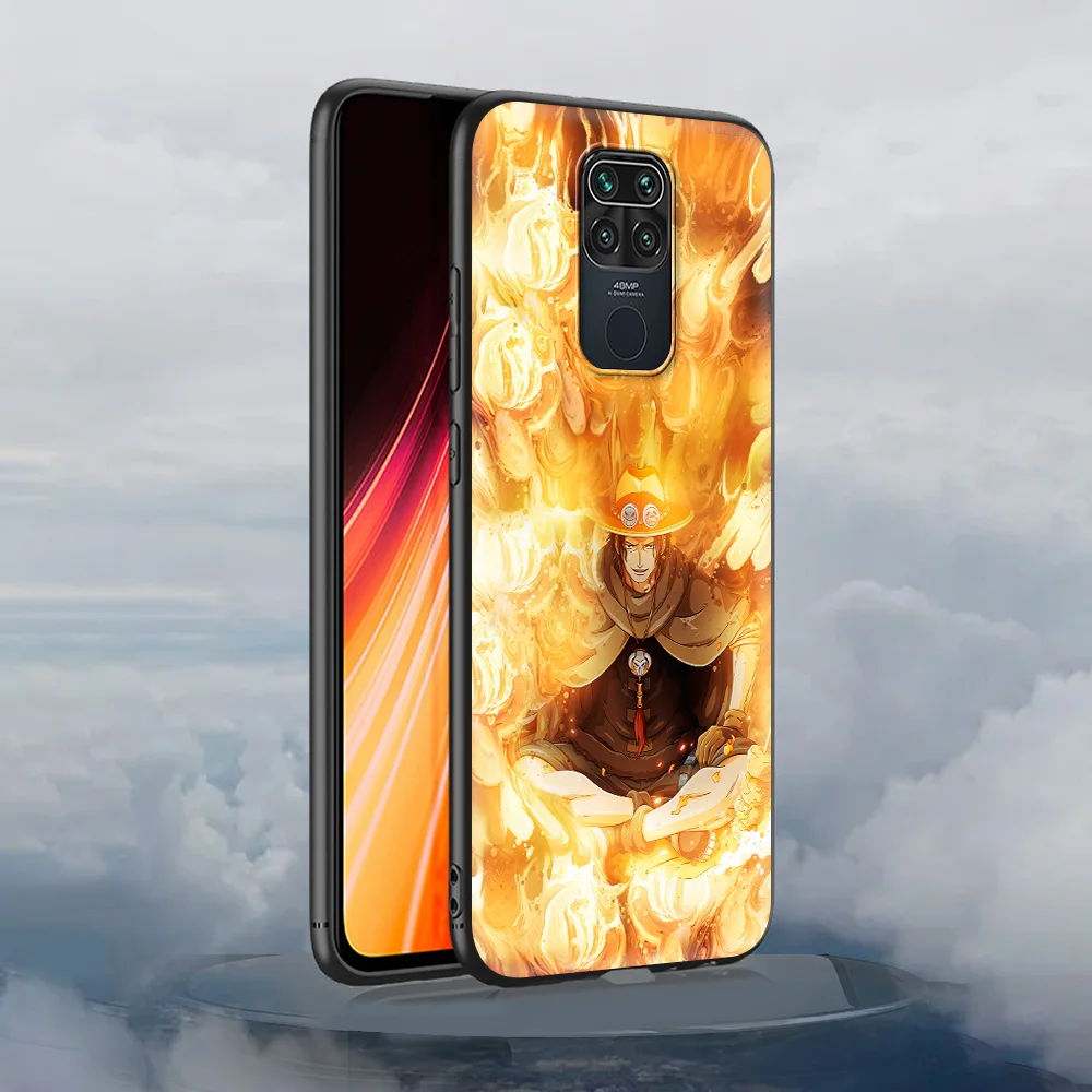 

One Piece ACE Luxury Coque for Redmi Note 10 10S Note 9 8 9T 8T 9S Pro 7A 8A 9 9A 9C K40 Pro Silicone Phone Case