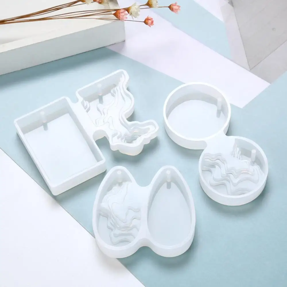 

Children's Creative Water Drop Handmade DIY Crystal Ladde Island Silicone Gypsum Mold Epoxy Pendant Concrete Creative Field C5N5