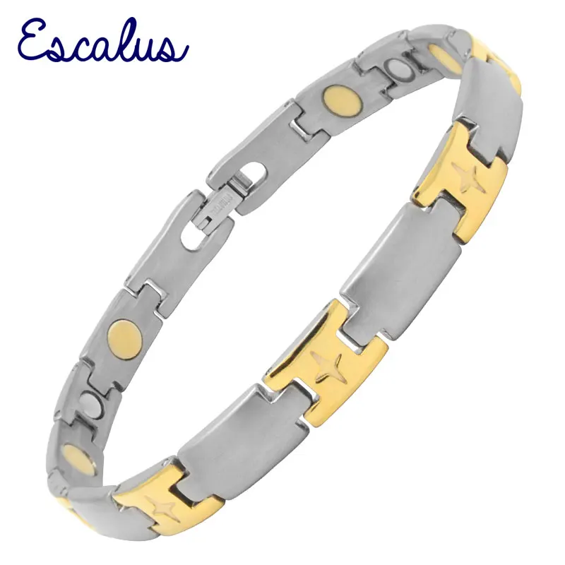 

Эскалус комбинированный отрицательный ионный титановый магнитный браслет для женщин био здоровье модные ювелирные изделия