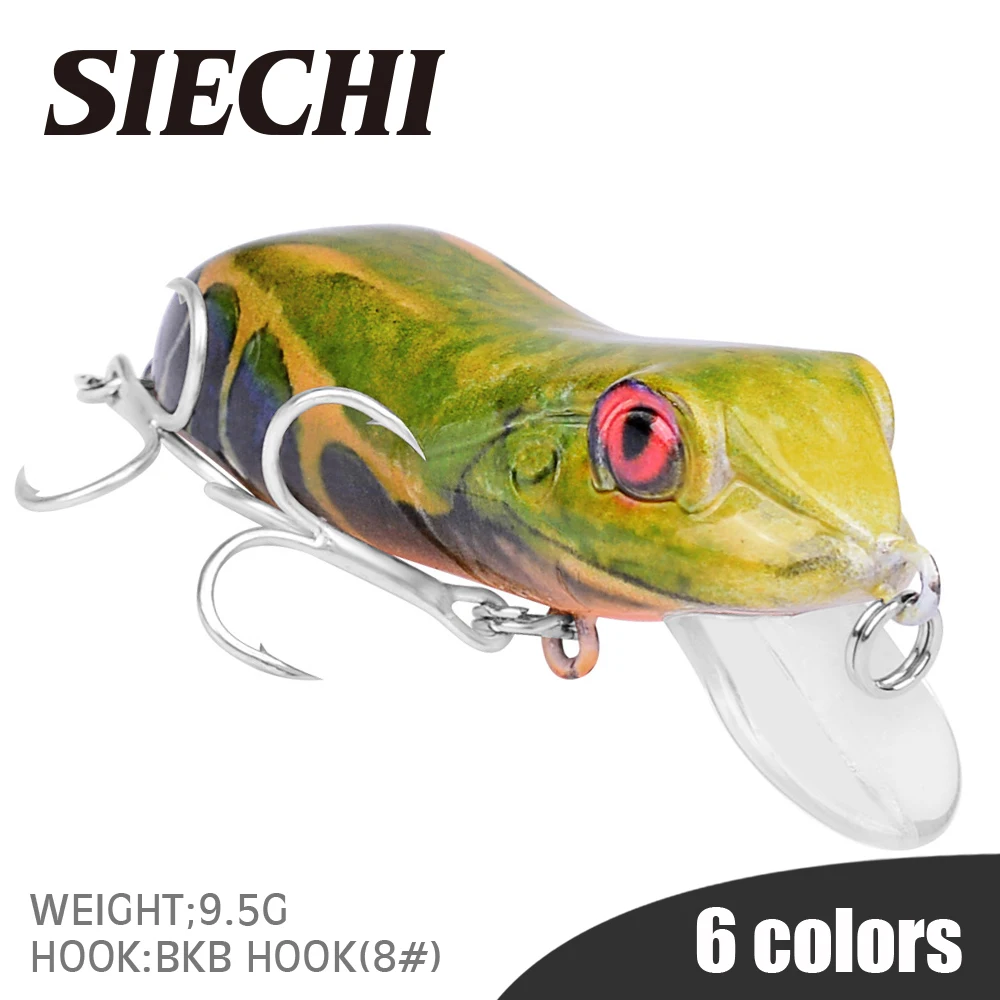 

1 шт./лот 6 цветов рыболовная приманка 4 см-1,57 "/9,5 г-0,34 унций лягушка искусственная форель кренкбейт 8 # крючки bkb