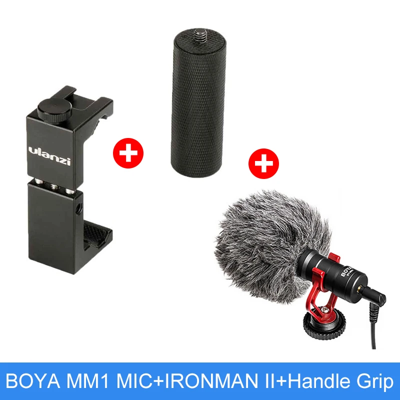 Kit 3 Ulanzi алюминиевый телефон видео Vlogging комплект карманная установка с холодным башмаком Вертикальная съемка для iPhone 6/6s/Plus/5 samsung Xiaomi - Цвет: Kit 3