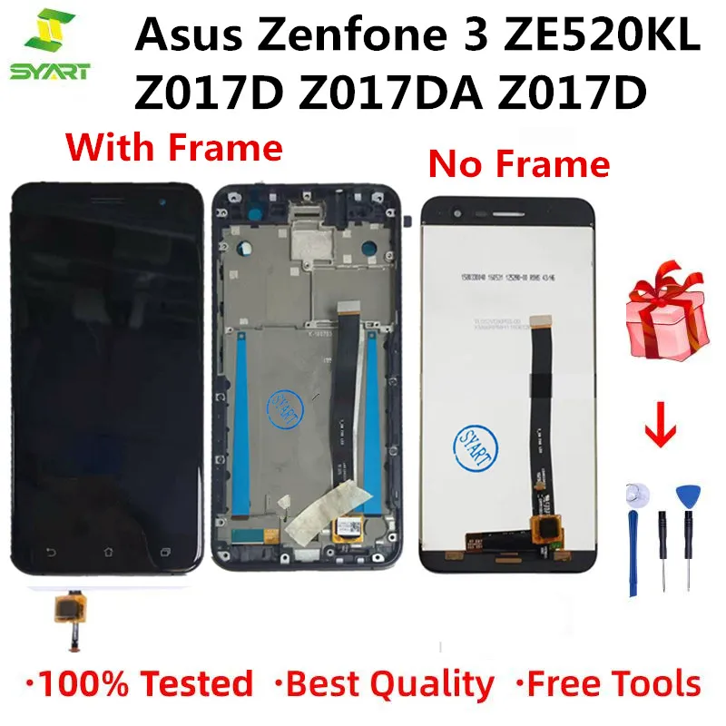 

5.2 "For ASUS Zenfone 3 ZE520KL Z017DA Z017DB Z017D LCD Display Touch Screen Digitizer Assembly Frame ZE 520KL Screen