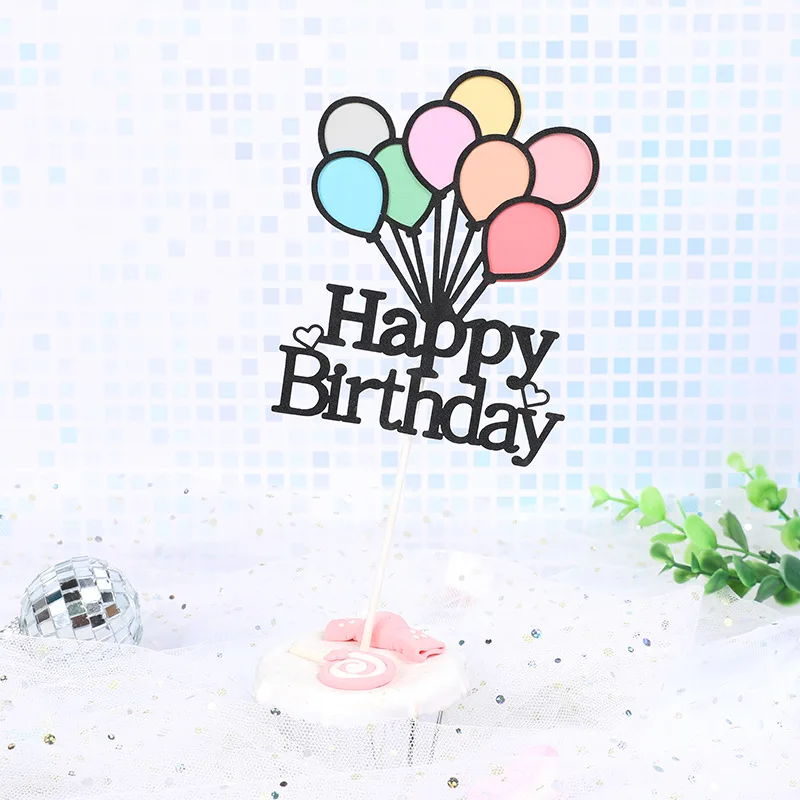 Colorful Balloons Theme New Born Baby's 1st Birthday Cake Topper Baby 100 Days Decoration Party Supplies Shower | Дом и сад