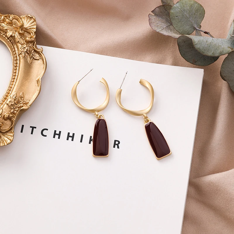 

Simple Geometric pendant Earrings For Women Dangle Drop Earring 2020 Female Korean Fashion Statement Jewelry earring Girl gift