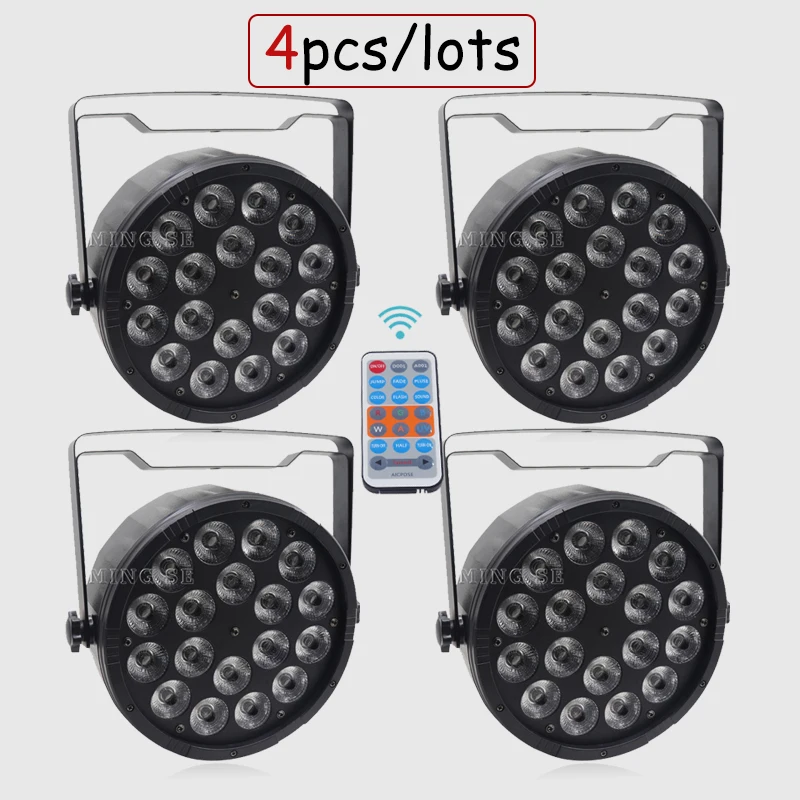 4 шт./лот 18x12 Вт плоский светодиодный Par свет 18*12 RGBW 4IN1 PAR DMX512