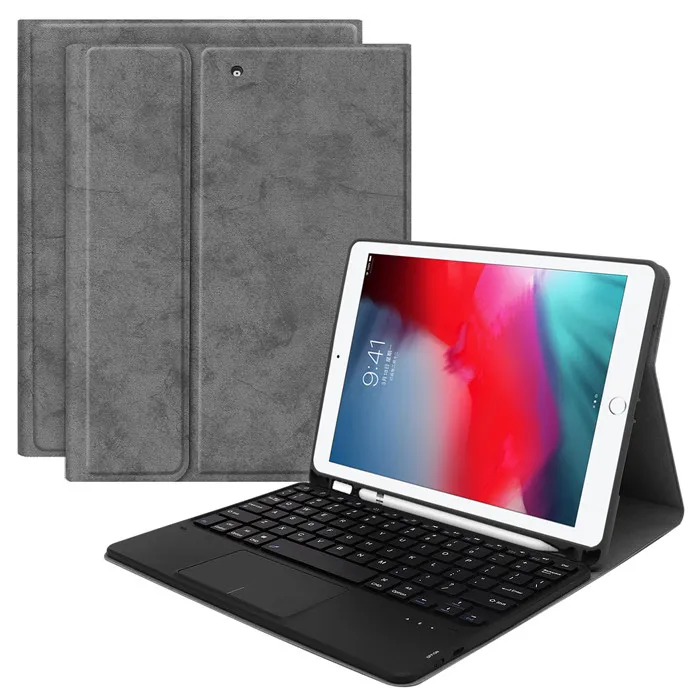 1058T-gray touchpad Keyboard Stand Case for iPad Air 3 10.5 Pro 10.5 10.5 inch Cover With Pencil holder funda touchpad Keyboard - Цвет: 1058T-gray