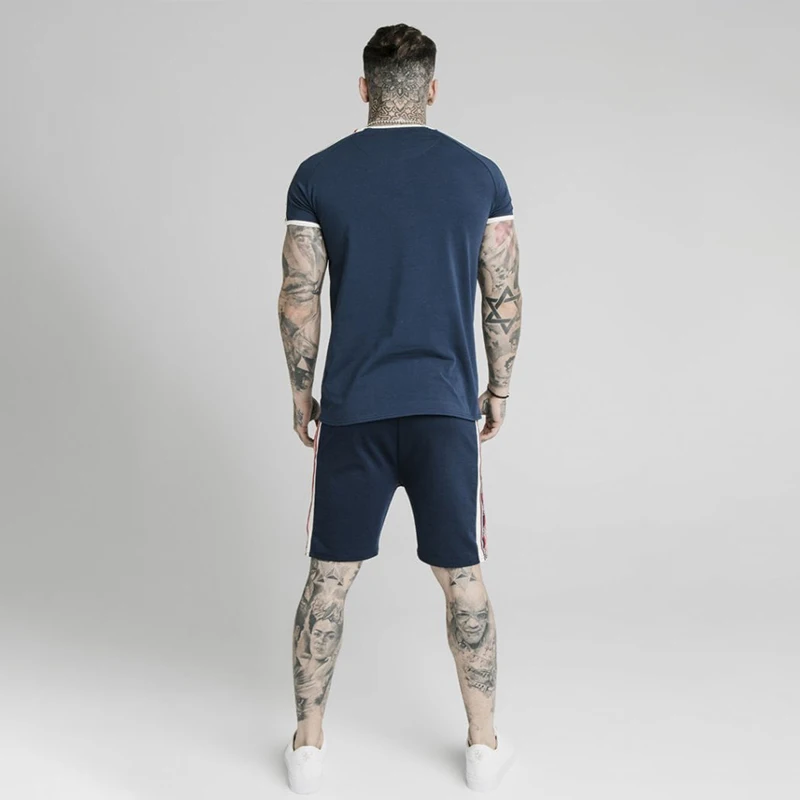 2021 Мужская футболка SikSilk Уличная одежда в стиле хип-хоп Летняя шелковая брендовая