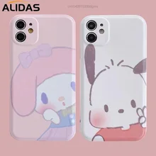 Y2k Kawaii Cartoon Sanrio My Melody Pochacco Phone Case For IPhone 12Pro Max 11 7 8 Plus X XR XS MAX SE Soft Cover 90s Aesthetic