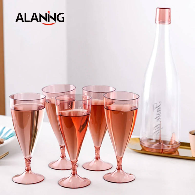 6 шт. путешествия Портативный бокал для шампанского Стекло Набор охлажденных