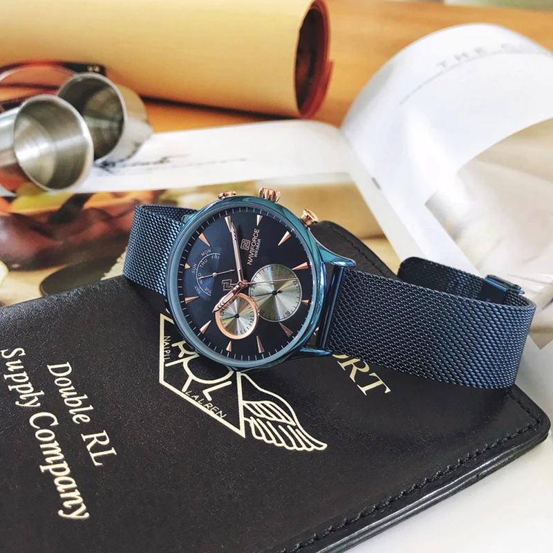 NAVIFORCE мужские часы Топ бренд простые Кварцевые водонепроницаемые наручные