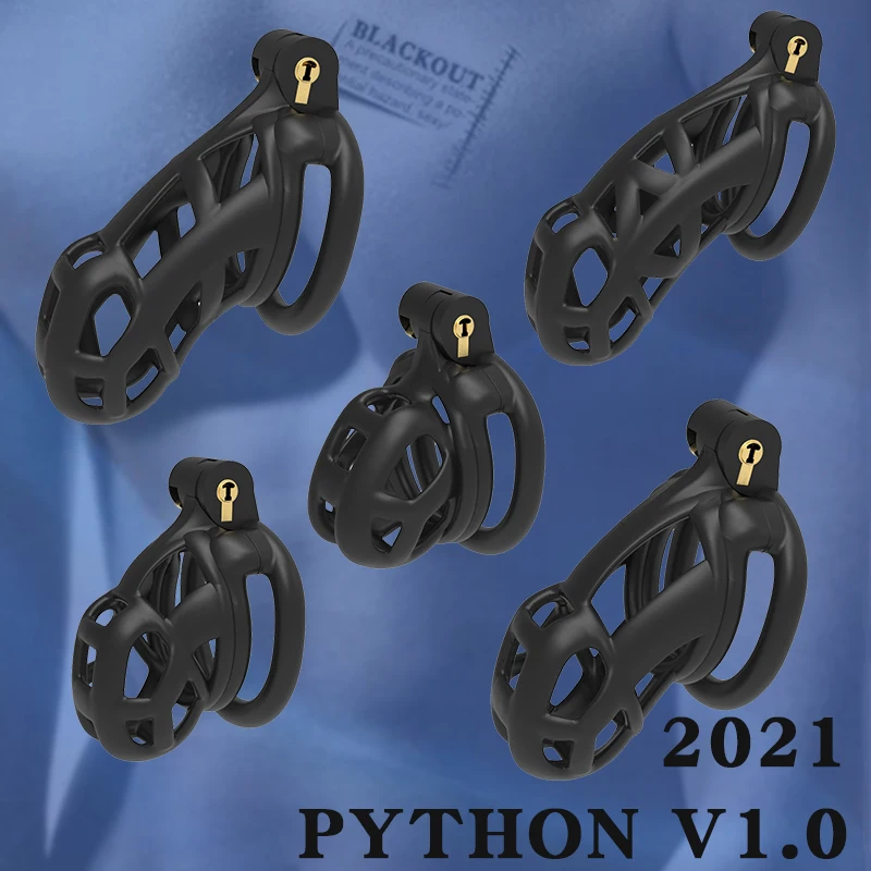 

BLACKOUT Clearance Price Python V1.0 Mamba Cock Cage 3D Design Chastity Device Lightweight Penis Ring Custom Adult Sex Toys
