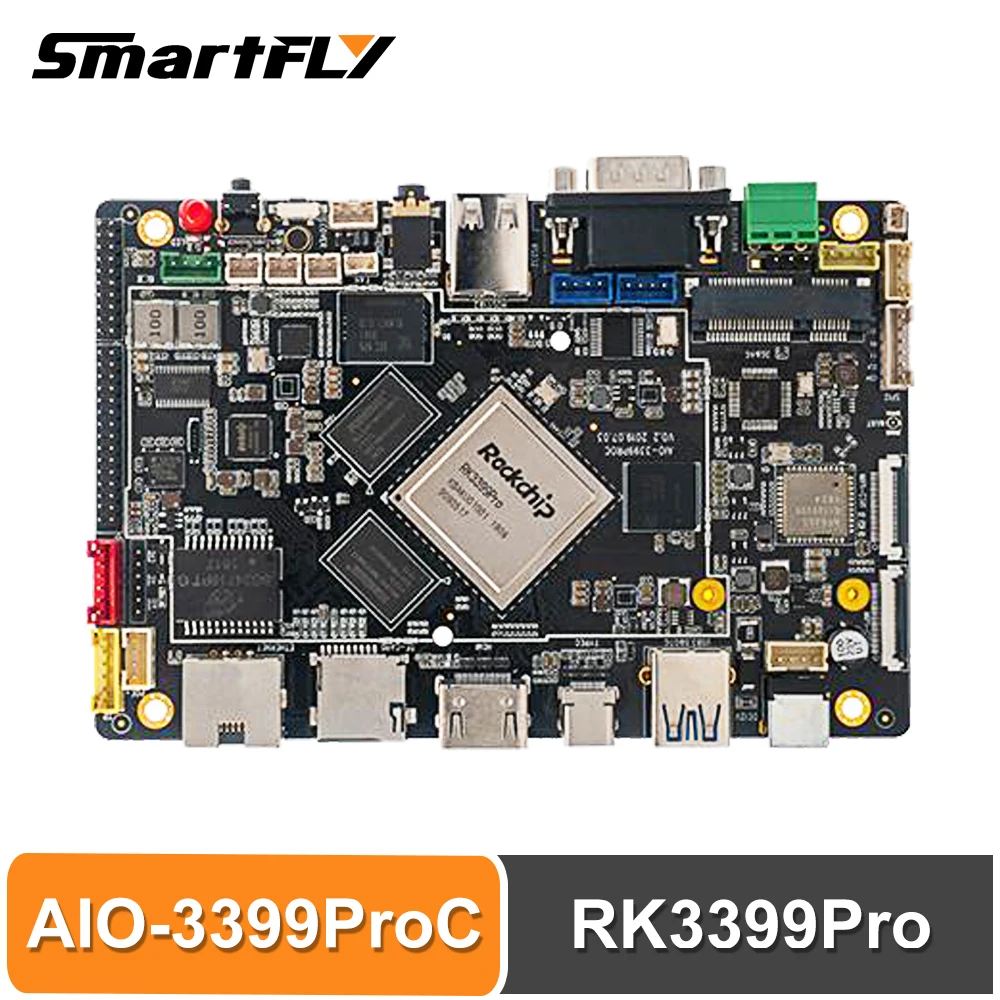 Одноплатный компьютер Smartfly Firefly AIO-3399ProC RK3399Pro для Aiot Cortex-A72 Cortex-A53 LPDDR3 Linux + QT/Android/Ubuntu