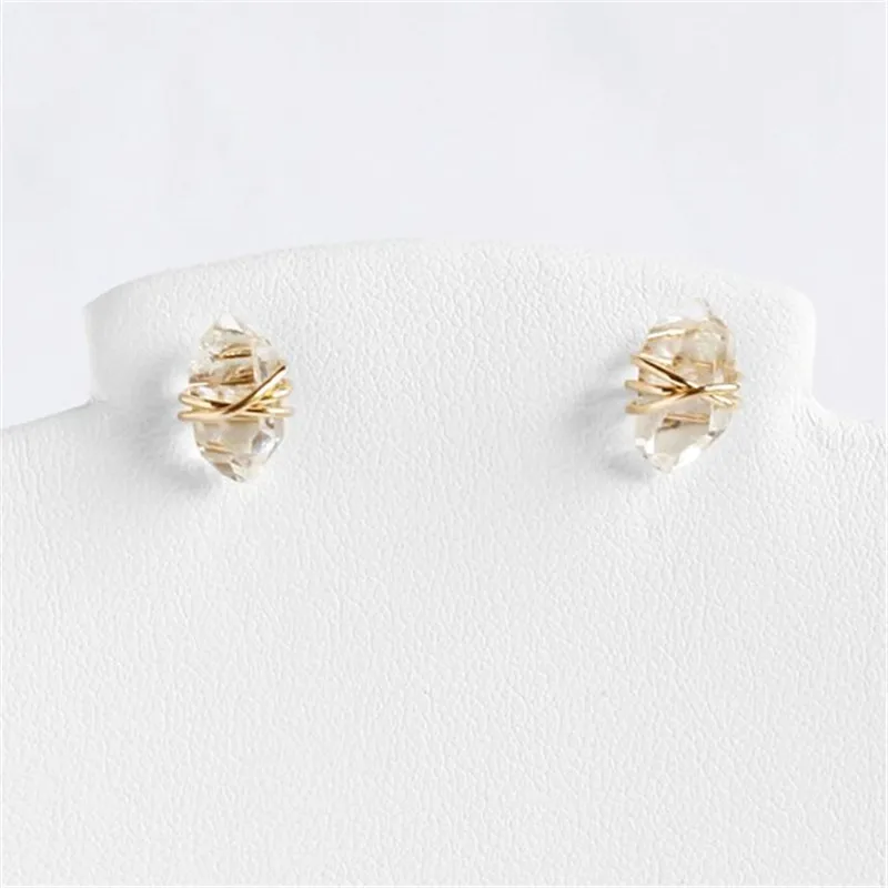 Simple Personality Crystal Earrings for Women Fashion Jewelry Rose Gold Color Bridesmaid Gift Sieraden S5M028 | Украшения и