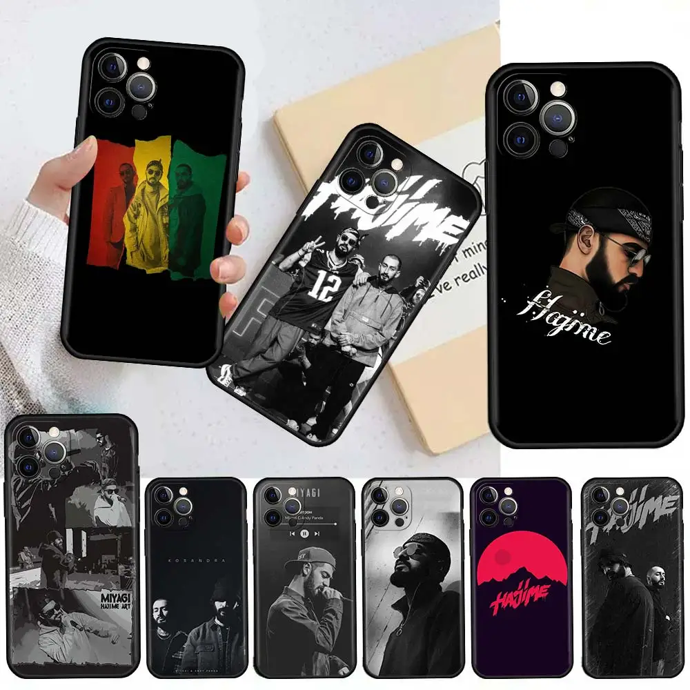 

Case For Apple iPhone 11 13 12 Pro 7 XR X XS Max 8 6 6s Plus 5 5S SE 2020 Black Soft Phone Cover Bag Hajime MiyaGi Andy