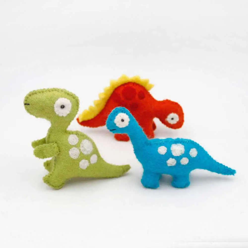 

Hot Ins Lovey Dinosaur Wet Wool Felt Animal Decoration Doll Toy for Kids Children Handmade Dinosaur Charm Artwork Gift 2020