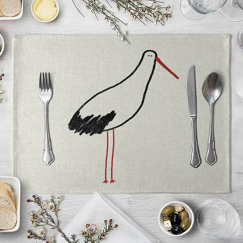 С забавным животным мотивом Кухня обеденный птички динозавра комплект с лисьим и