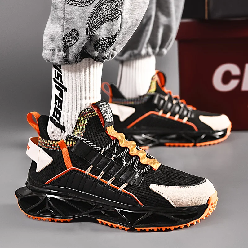 

High Top Sock Shoes Men Breathable Flying Weaven for Running Sneakers Comfortable Light Outdoor Walking Footwear